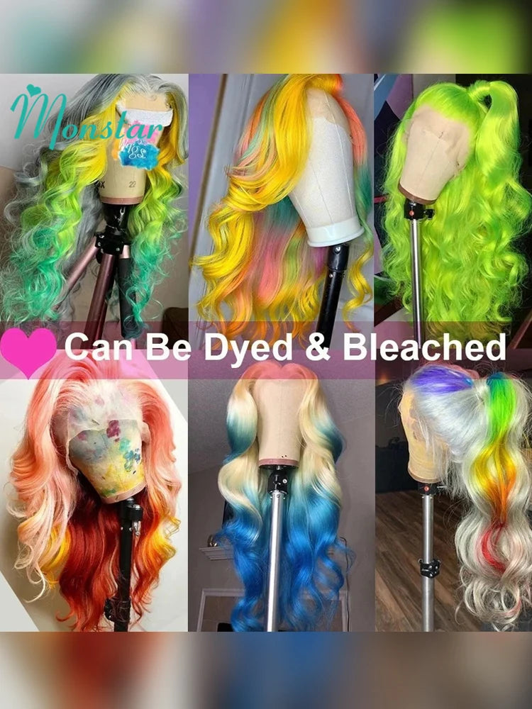 Monstar 360 Lace Frontal Wig HD Body Wave Remy Hair