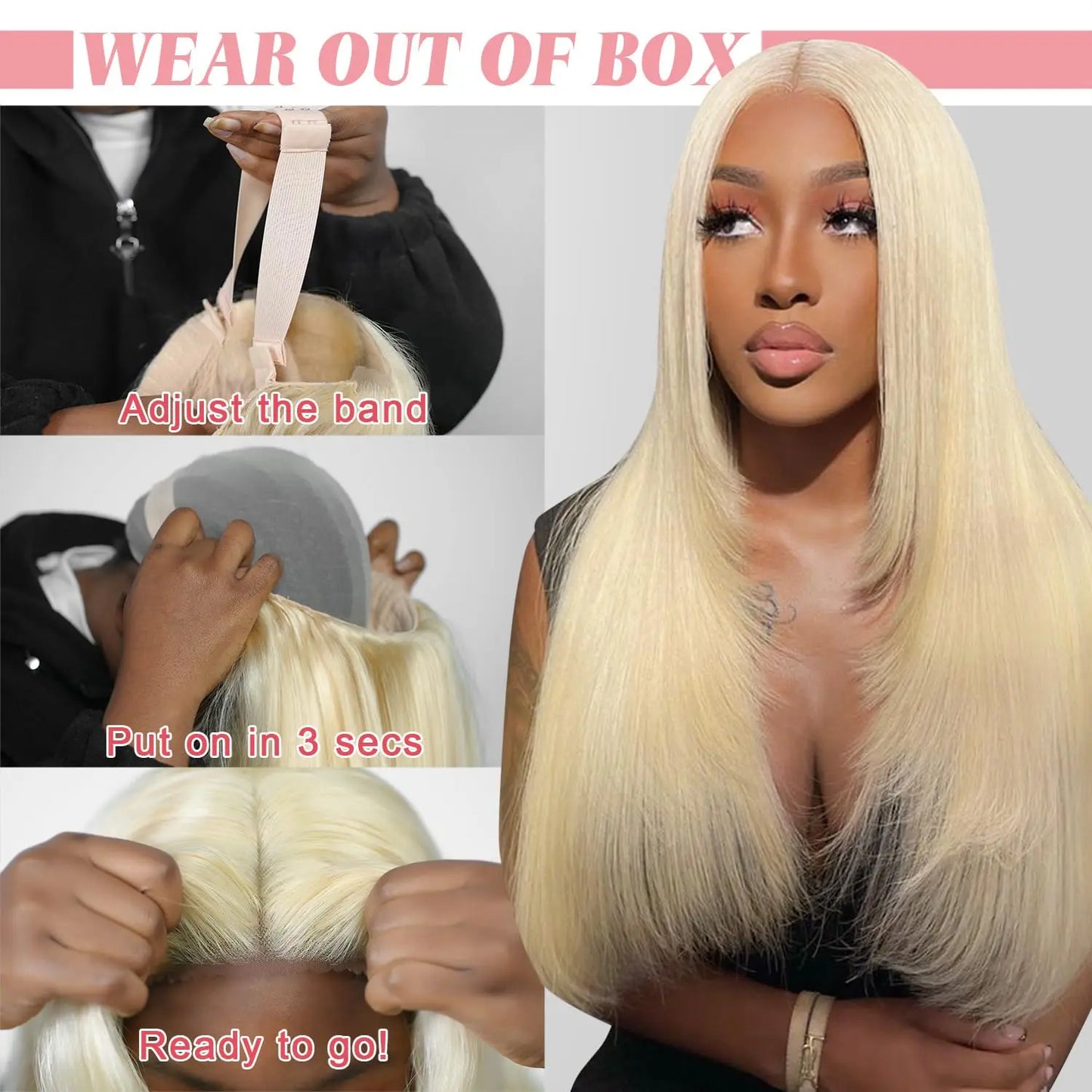 Lalabobo HD Lace Front Wig Glueless Pre Plucked Brazilian Straight