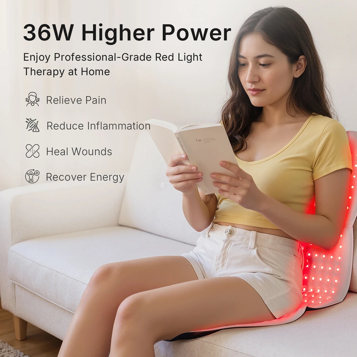 Hello Face Red Light Therapy Pad 660nm 850nm Massage