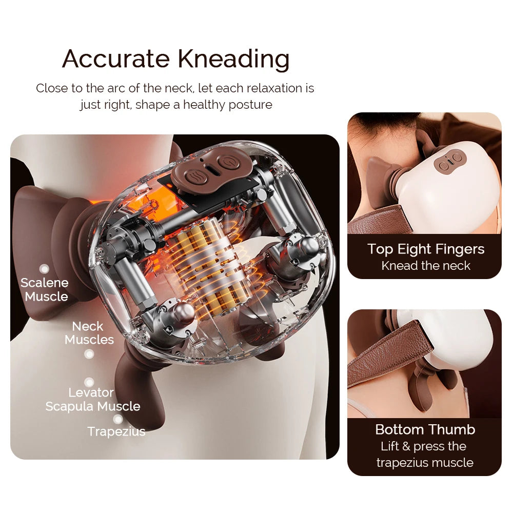 Foreverlily Bionic Pressure Neck Massager For Back And Shoulders