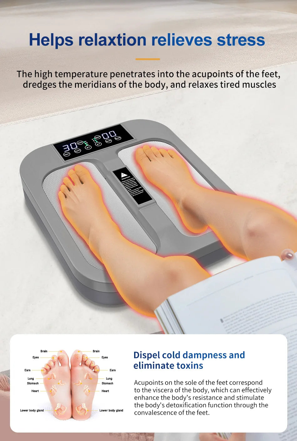 Terahertz Frequency Therapy Device Pain Relief Foot Massager