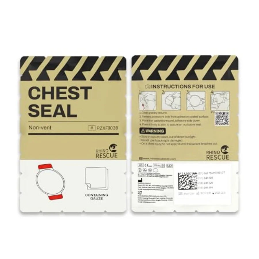 Chest Seal Non Sterile Trauma Dressing Occlusive Pad IFAK Refill