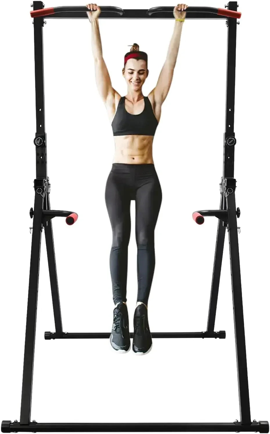 Foldable Power Tower Dip Station Triangular Pull Up Station