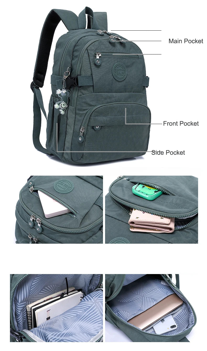 Unisex Travel Backpack Waterproof Large Capacity School Bag