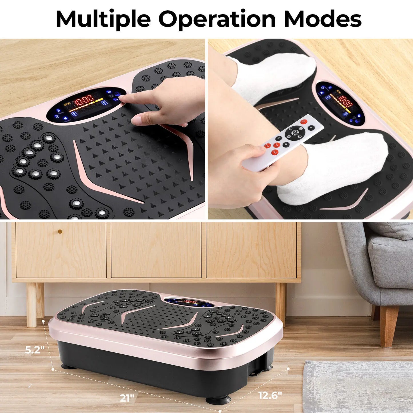 Homfa Vibration Plate Exercise Machine For Full Body Workout Bands