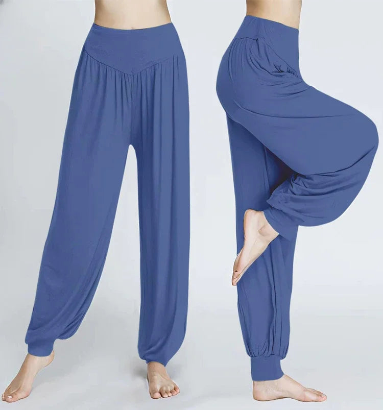 Women's Elastic Yoga Pants Loose Casual Breathable Polyester