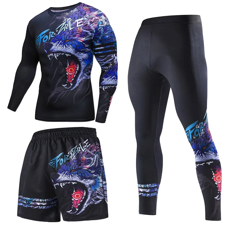 GANYANR Men Running Sets Sports Tracksuit For Fitness And Training