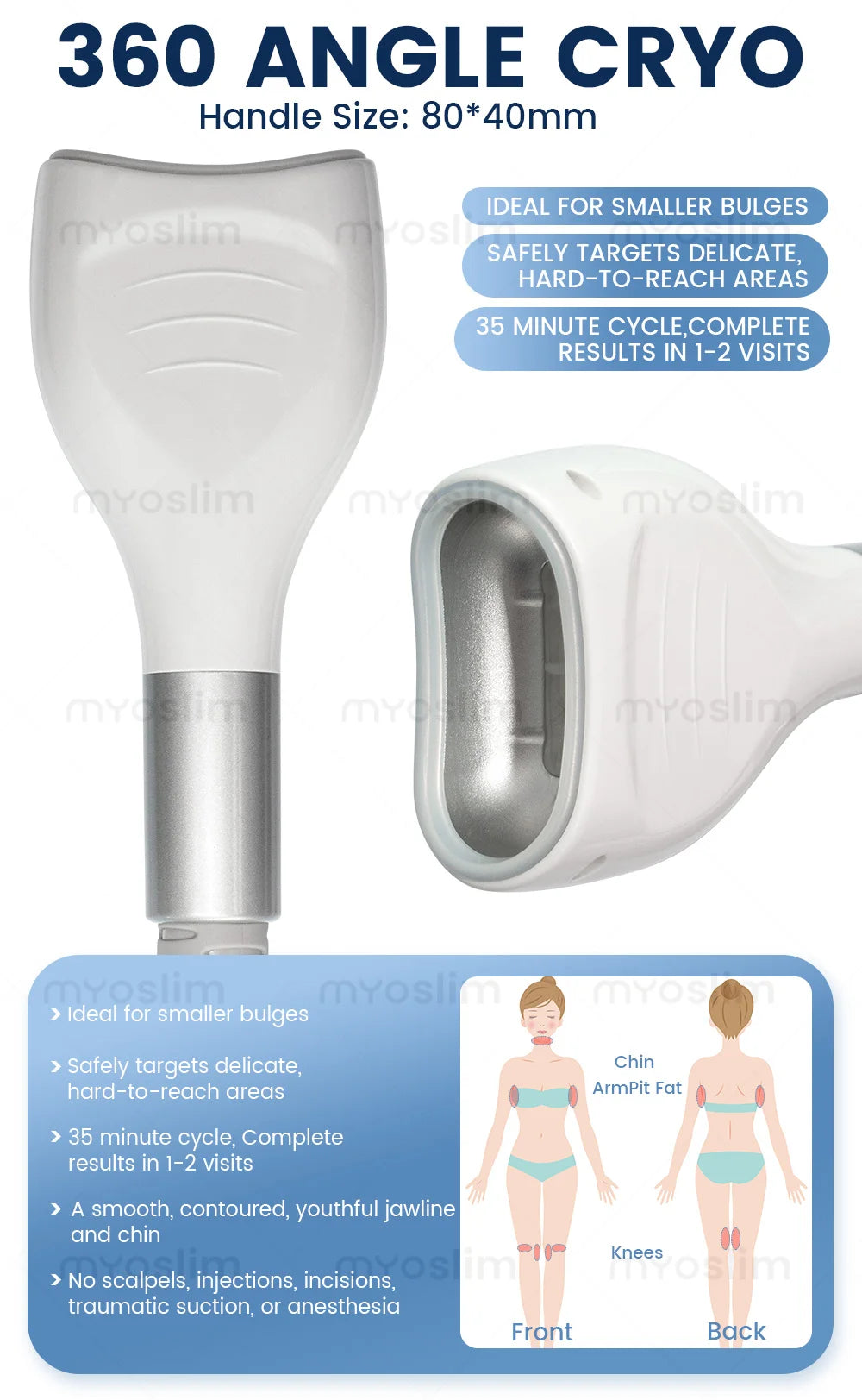 MYOSLIM 360 Degree Cooling Sculpting System For Body Slimming And Fat Freezing
