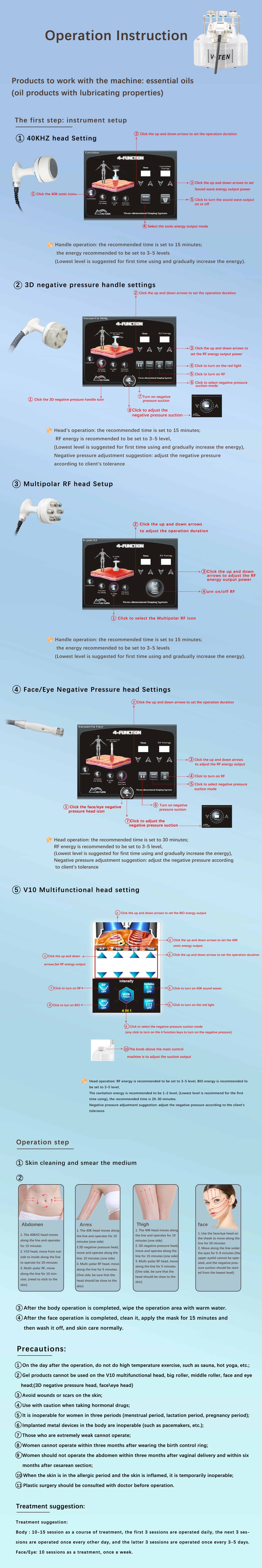 TAIXL V10 Portable Multifunctional Cavitation Body Fat Removal