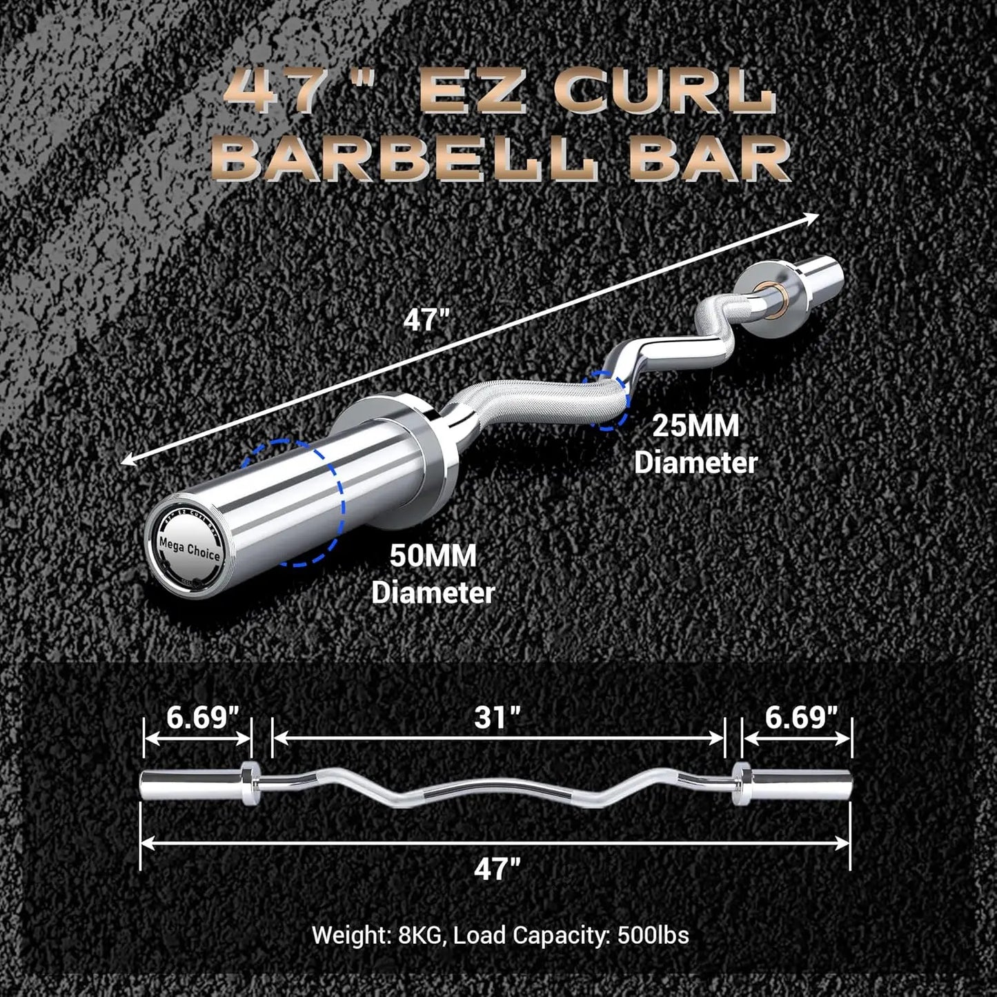 Twister CK EZ Curl Bar For Weightlifting And Powerlifting
