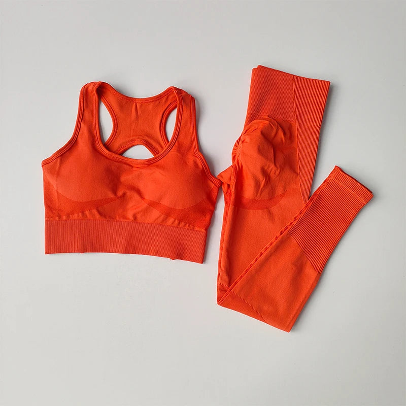 Women Sports Bra Set Yoga Leggings Tank Top 2 Piece