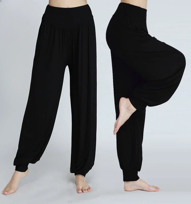 Women's Elastic Yoga Pants Loose Casual Breathable Polyester