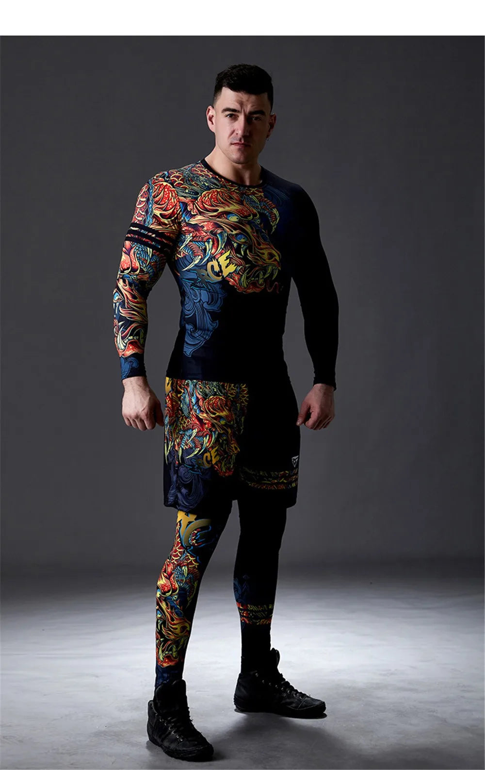 GANYANR Men Running Sets Sports Tracksuit For Fitness And Training