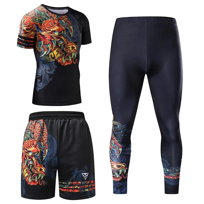 GANYANR Men Running Sets Sports Tracksuit For Fitness And Training