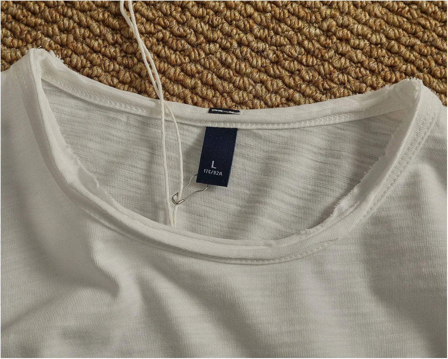 Iceupsnow Summer American Retro Breathable Cotton Slub T Shirt Men Neckline