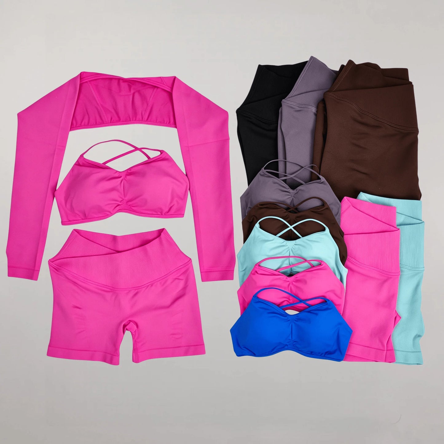 OPKVEDO Yoga Vision 3 Piece Set Seamless Gym Wear