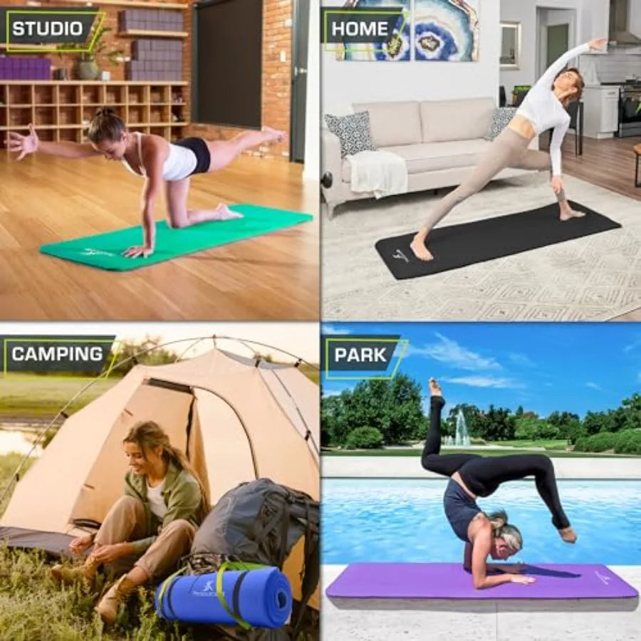 Extra Thick Yoga And Pilates Mat With High Density Foam