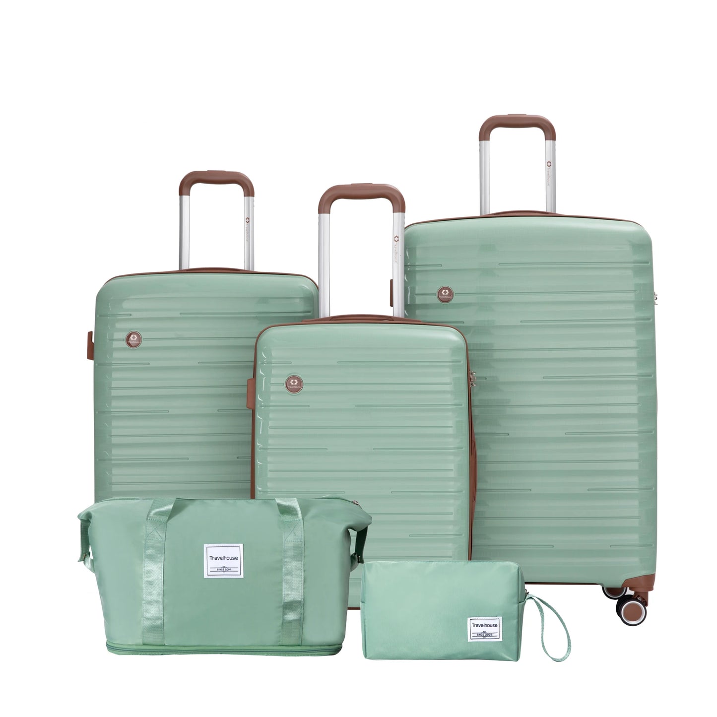 TravelhouseCN 5 Piece Luggage Set With Spinner Wheels TSA Lock