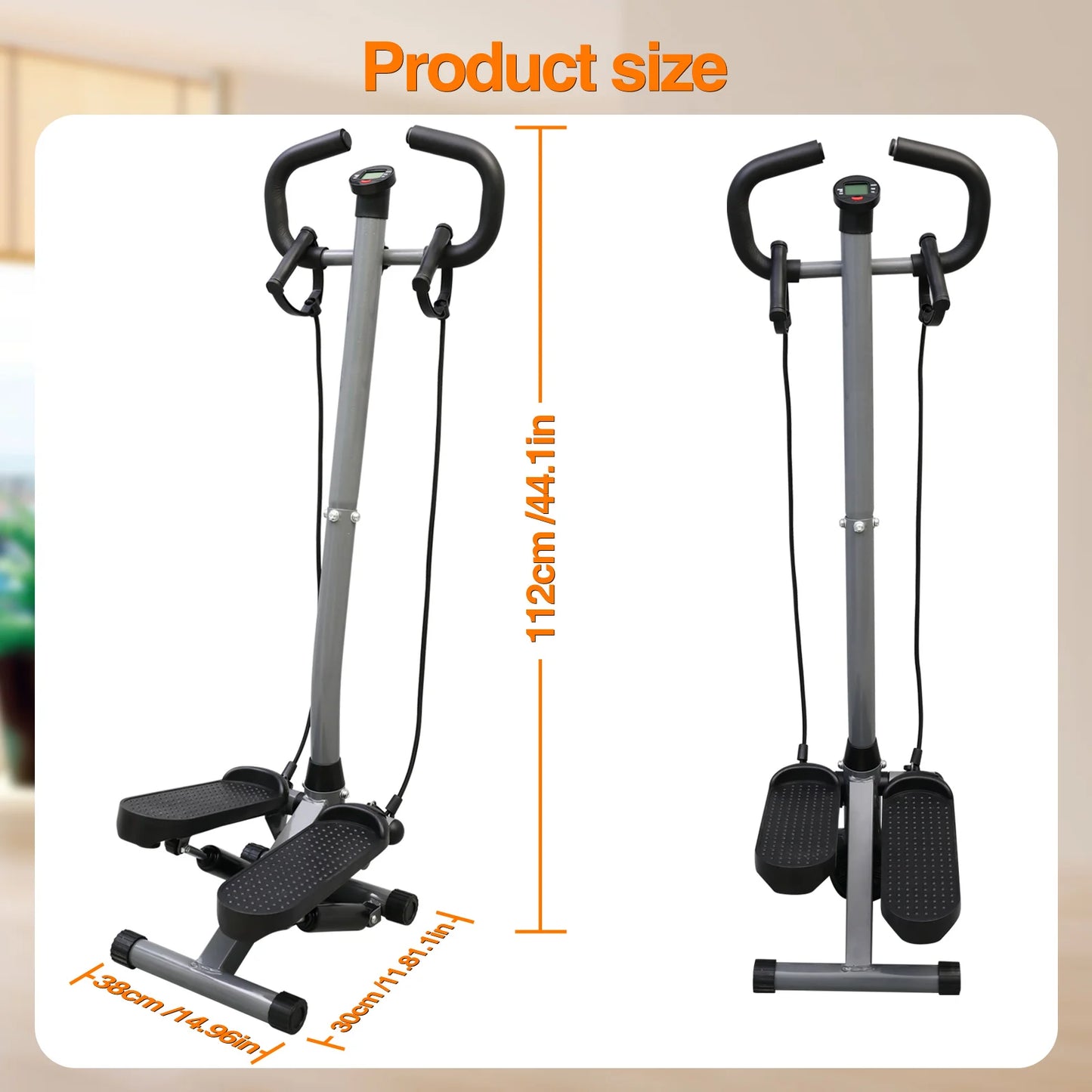 NON Exercise Stepper With LCD Monitor For Home Gym Cardio