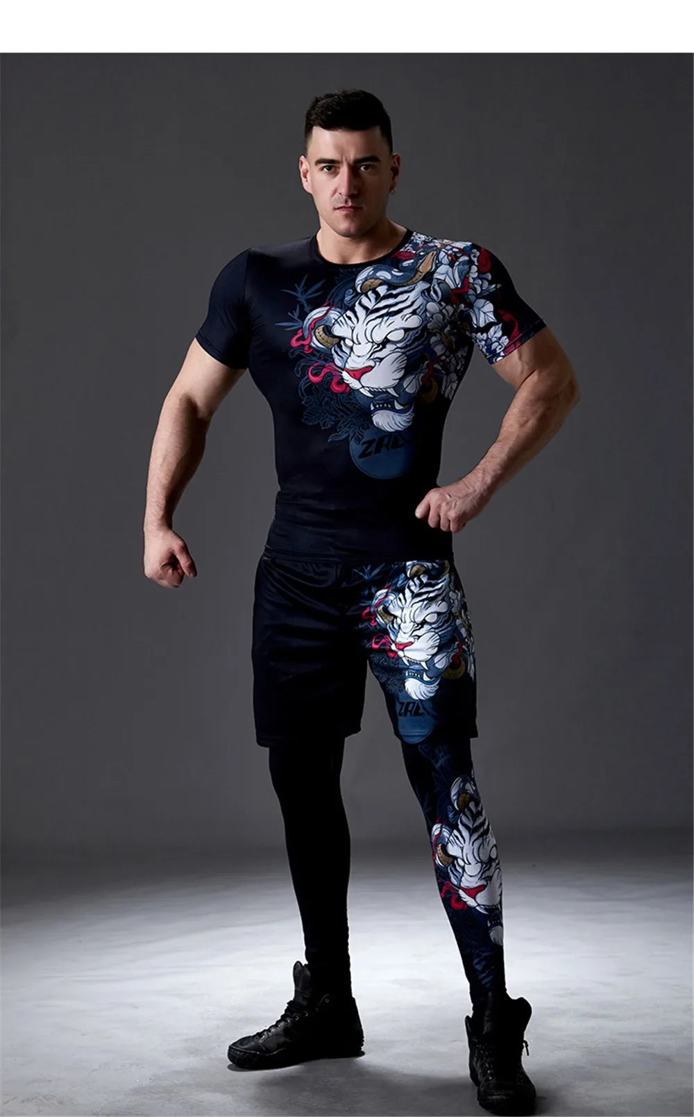 GANYANR Men Running Sets Sports Tracksuit For Fitness And Training