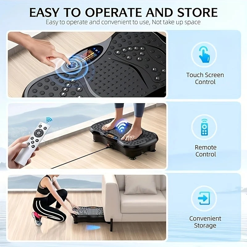 BZEQ Exercise Machine With Resistance Bands And Vibration Platform USB