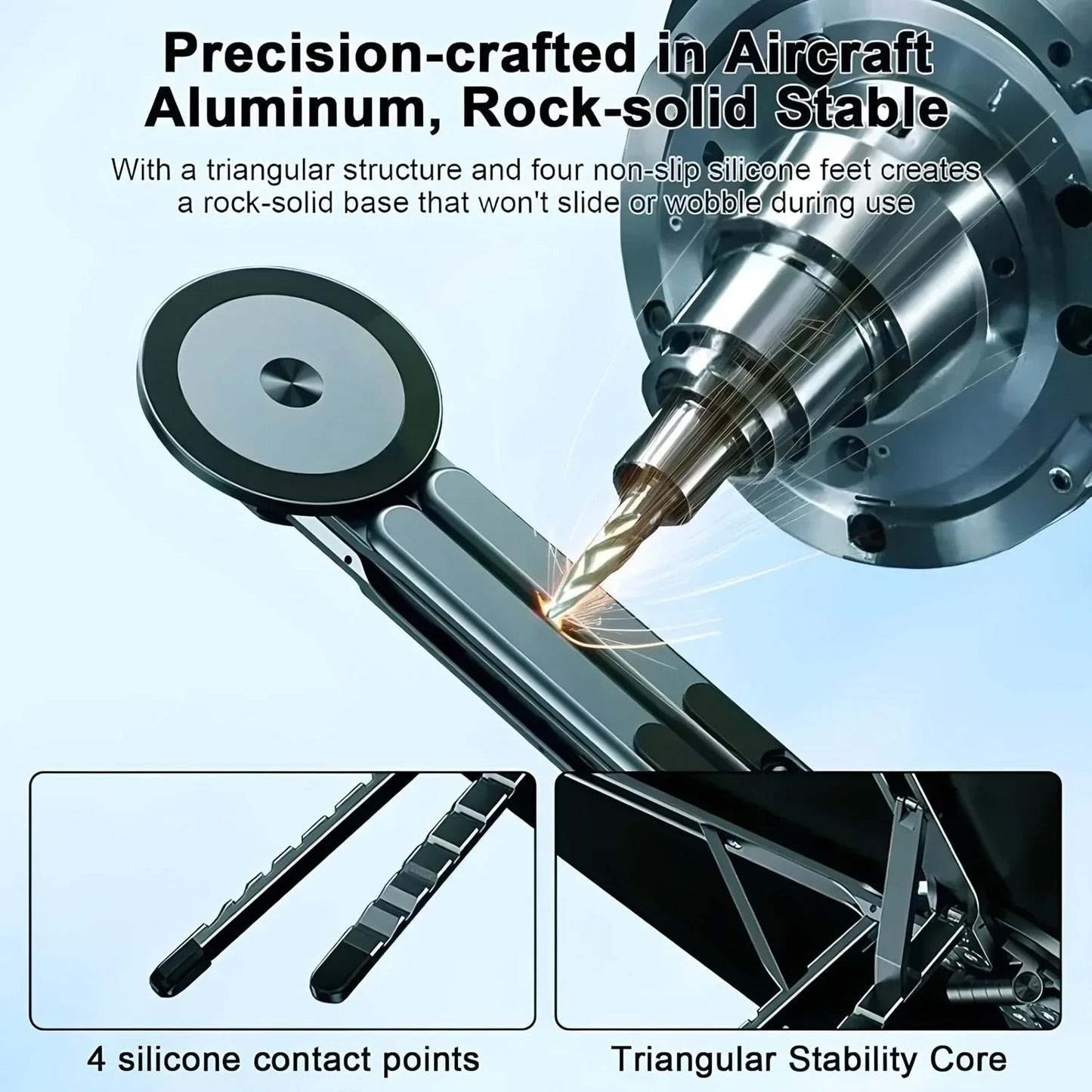 Portable Magnetic Phone Holder Selfie Stick 3-In-1 Foldable Tripod