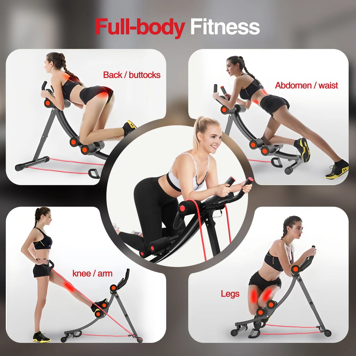 Foldable Ab Machine For Home Gym With LCD Display 440 Pound Capacity Core Training Device For Safe Abs Workouts