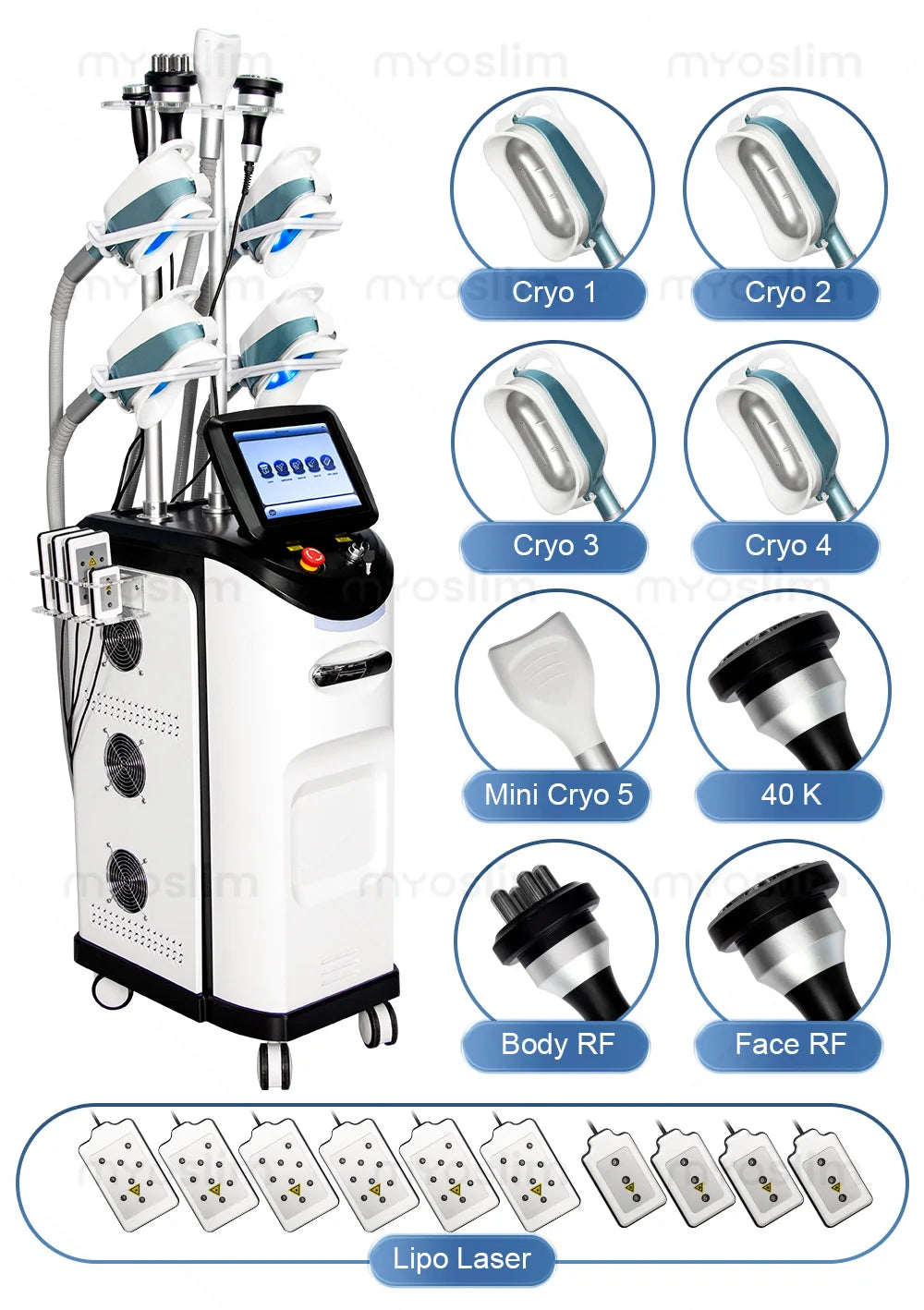 MYOSLIM 360 Degree Cooling Sculpting System For Body Slimming And Fat Freezing