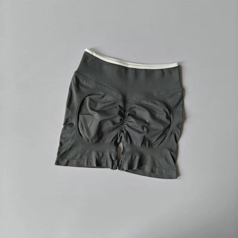 Women's High Waist Seamless Yoga Shorts For Gym And Running