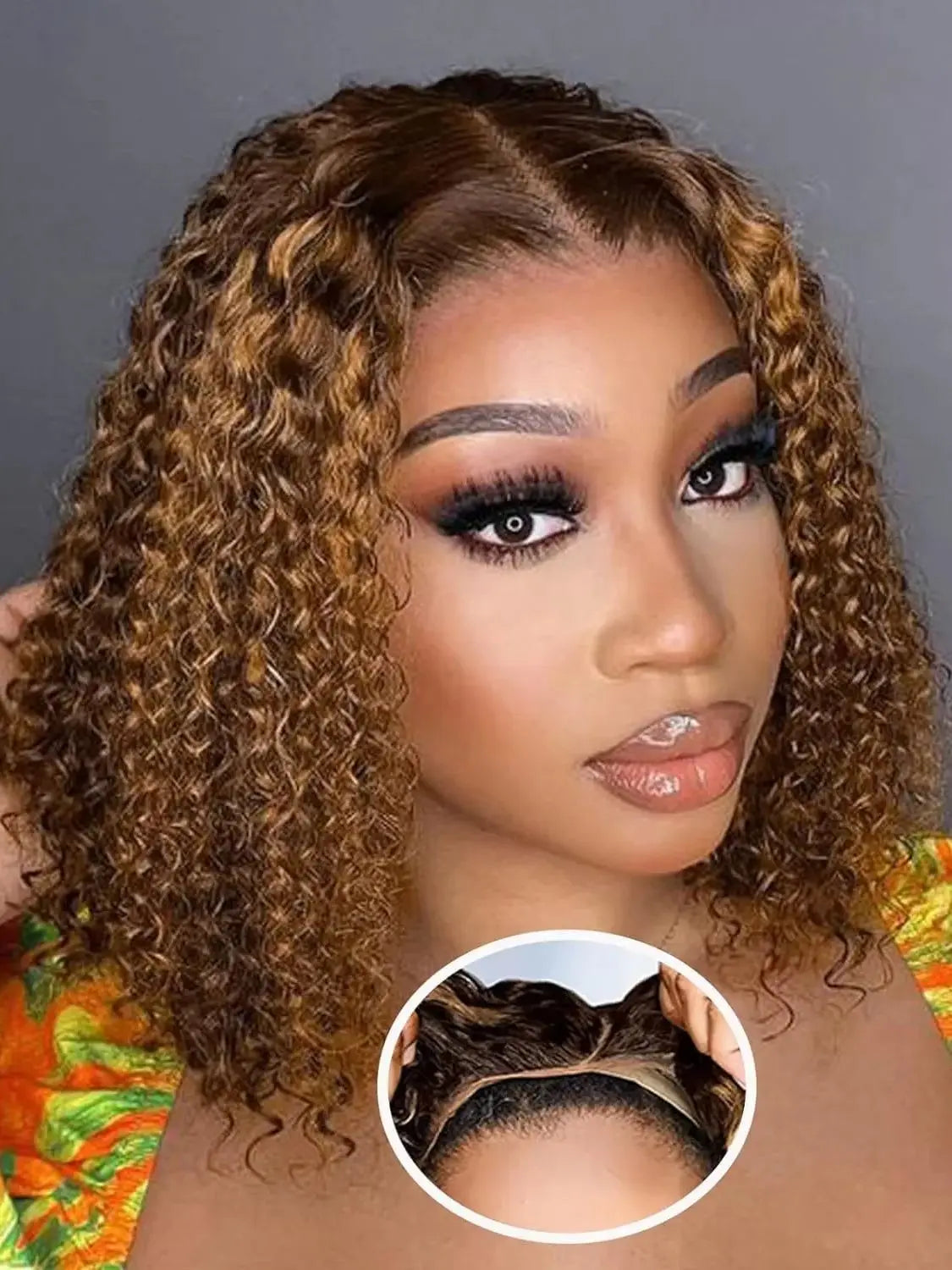 Missblue Brazilian Water Wave Lace Front Glueless Remy Hair Wig