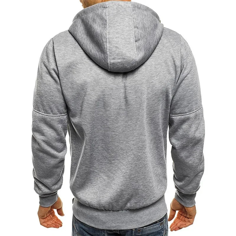 Men's Hooded Zip Sweatshirt Long Sleeve Jacket Sportswear