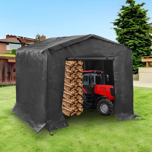 Bymaocar Outdoor Portable Storage Shed Garage Canopy for Equipment