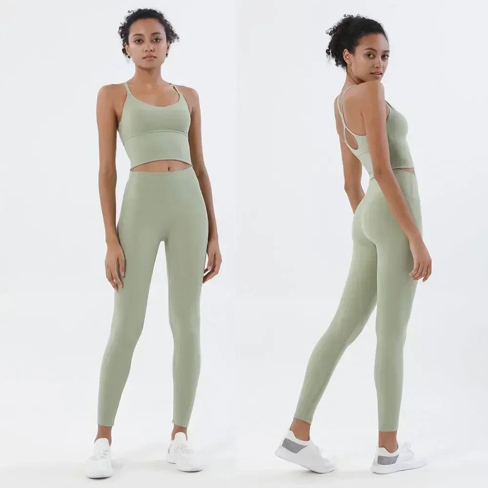 Amego Choice Naked Feeling Sports Bra and Leggings Set