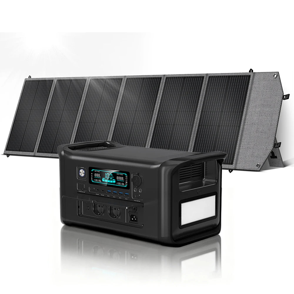 CTOLITY AP2000 Portable Solar Generator LiFePO4 2400W Foldable