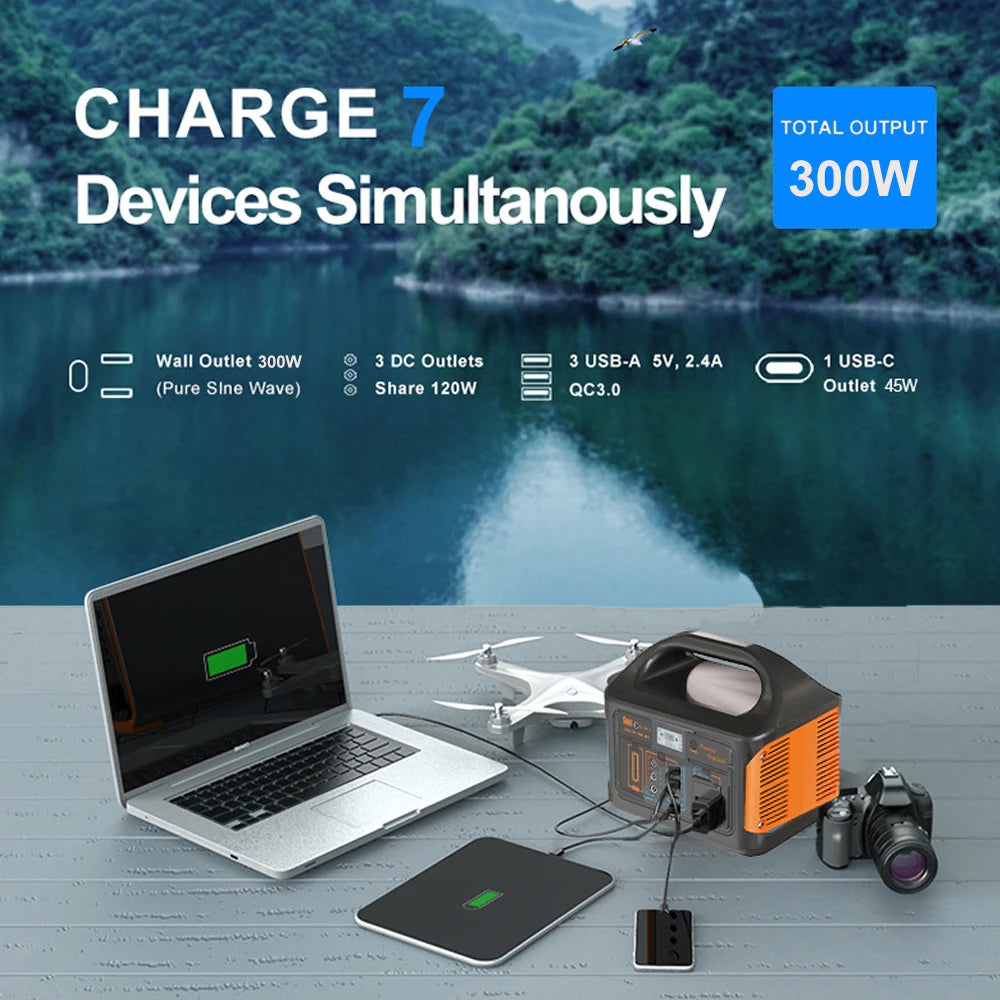 Jsdsolar Gaiaray 300W Portable Power Station 110V 460.8Wh Solar Generator