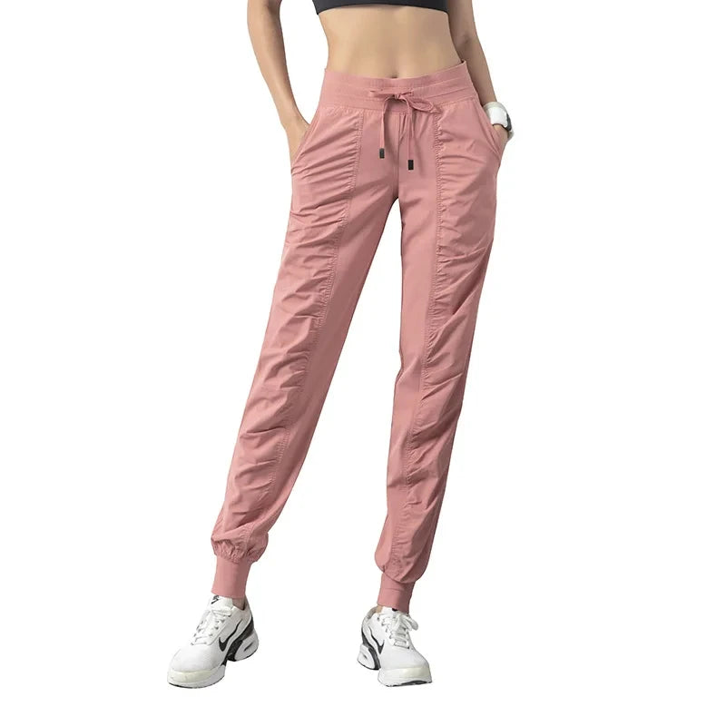 CZGUKE Women's Quick Dry Drawstring Joggers With Pockets