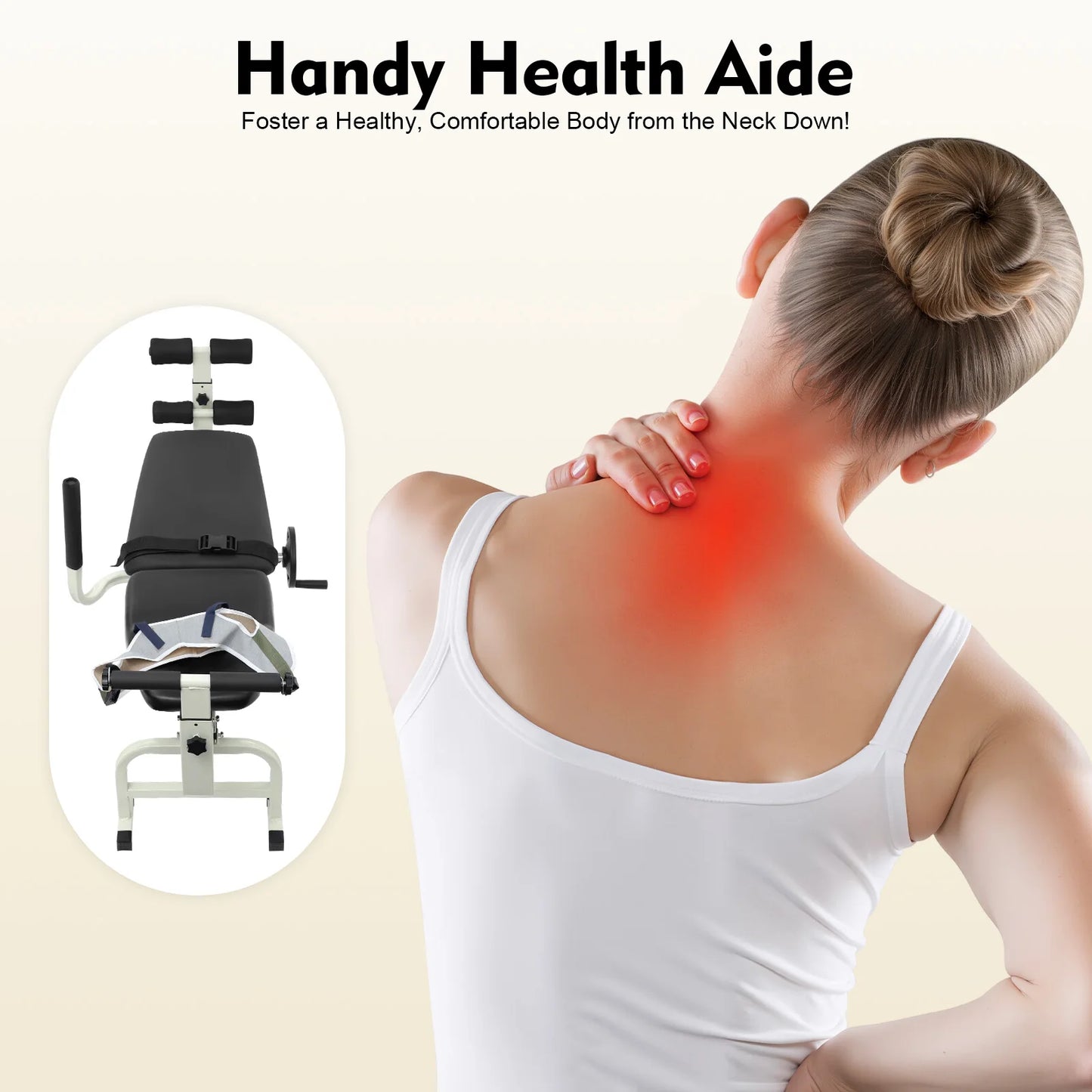 Back Stretch Bench Multifunctional Cervical Traction Device For Home Use