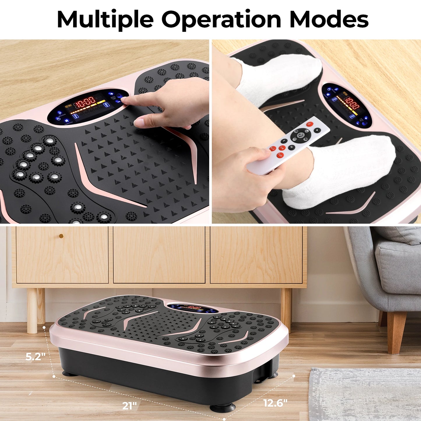 Homfa Vibration Plate Exercise Machine For Full Body Workout Bands