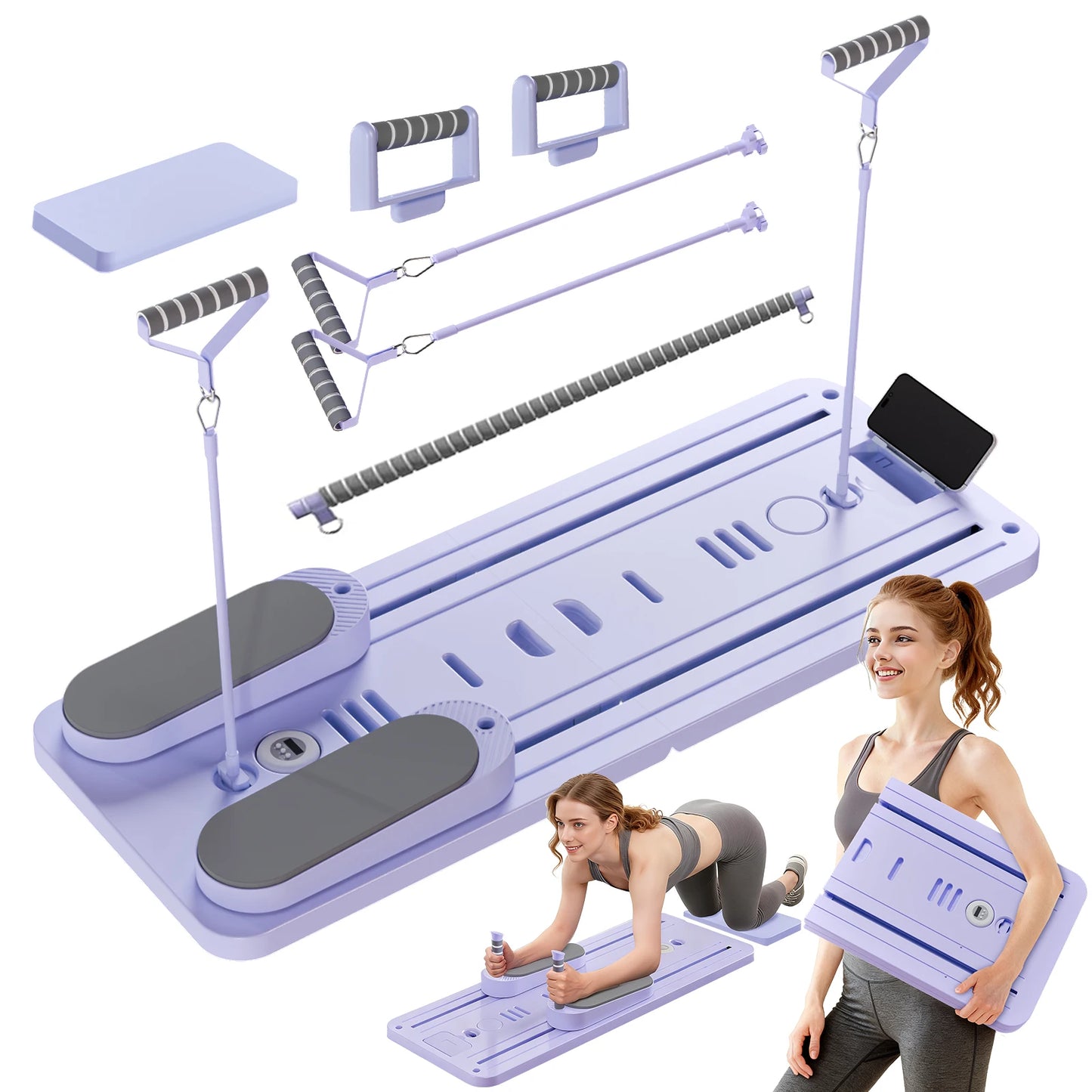 Foldable Pilates Bar Ab Board for Full Body Workout