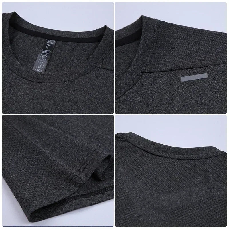 Shedao Men's Summer Breathable Quick Dry Cycling Top Outdoor Running T Shirt