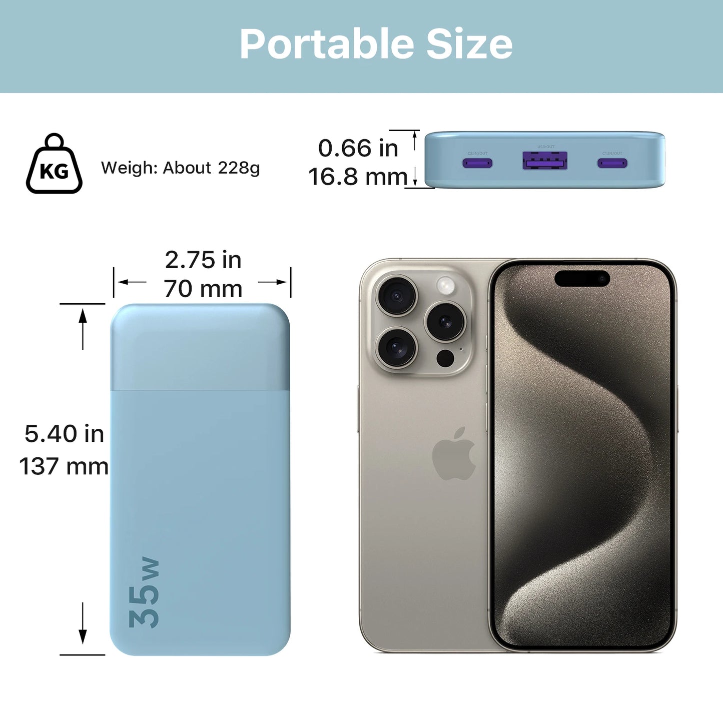 N3510 Slim Power Bank 10000mAh 35W Fast Charge Portable Charger