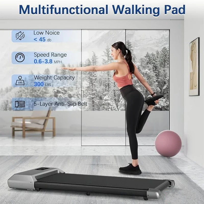 Superun 2In1 2.5HP Home Treadmill With LCD Display 300lbs