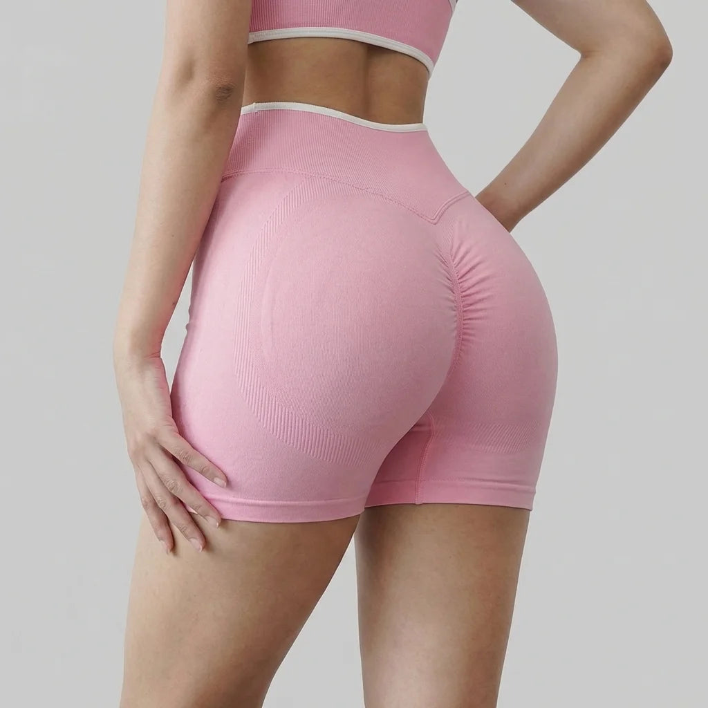 Women's High Waist Seamless Yoga Shorts For Gym And Running