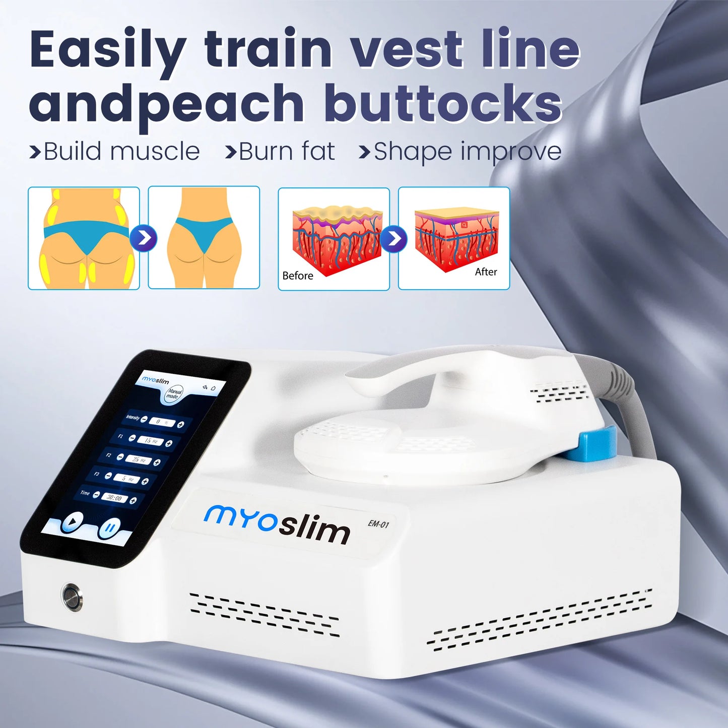 MYOSLIM 6500W EMS Muscle Builder And Fat Reducer Advanced Technology