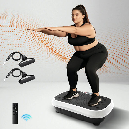 Vibration Plate Exercise Machine Portable Fat Burning Full Body Workout Bluetooth Remote Included