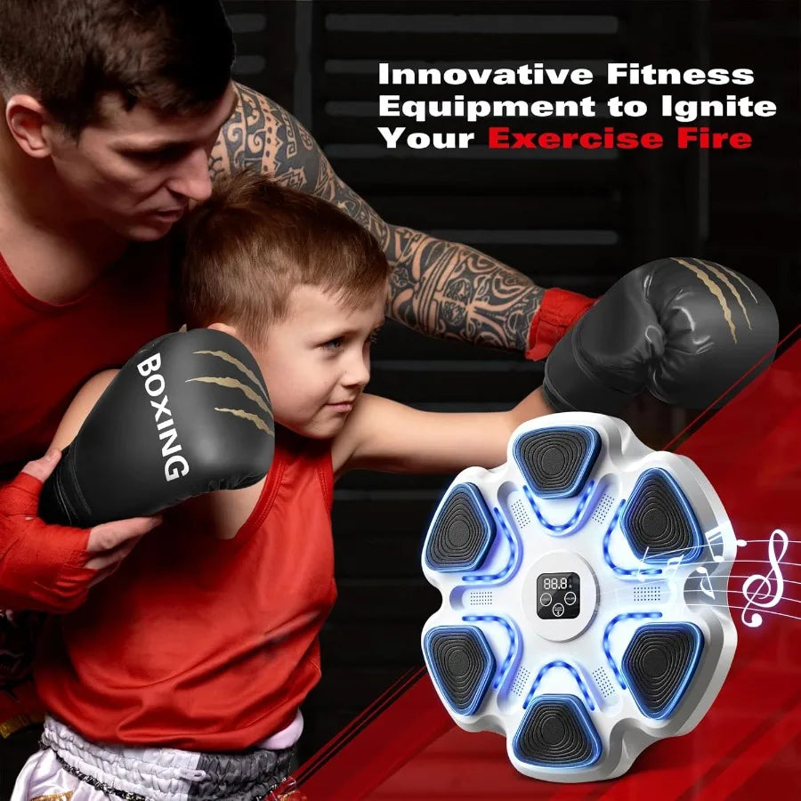 SHXI Wall Mounted Music Boxing Machine With Gloves For Adults LED Display Home Gym Cardio Trainer