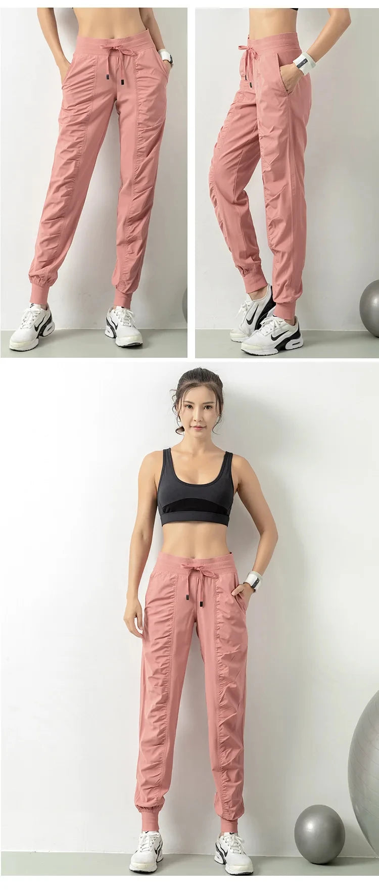 CZGUKE Women's Quick Dry Drawstring Joggers With Pockets