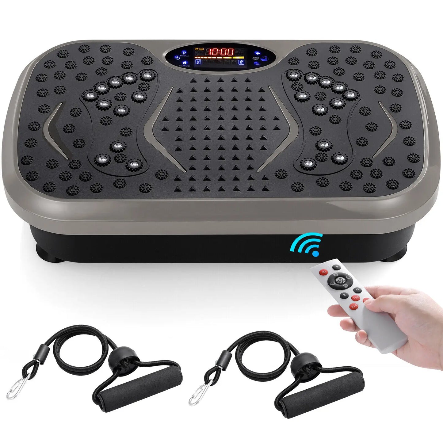 Homfa Vibration Plate Exercise Machine For Full Body Workout Bands
