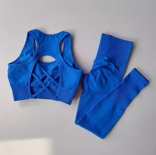 Women Sports Bra Set Yoga Leggings Tank Top 2 Piece
