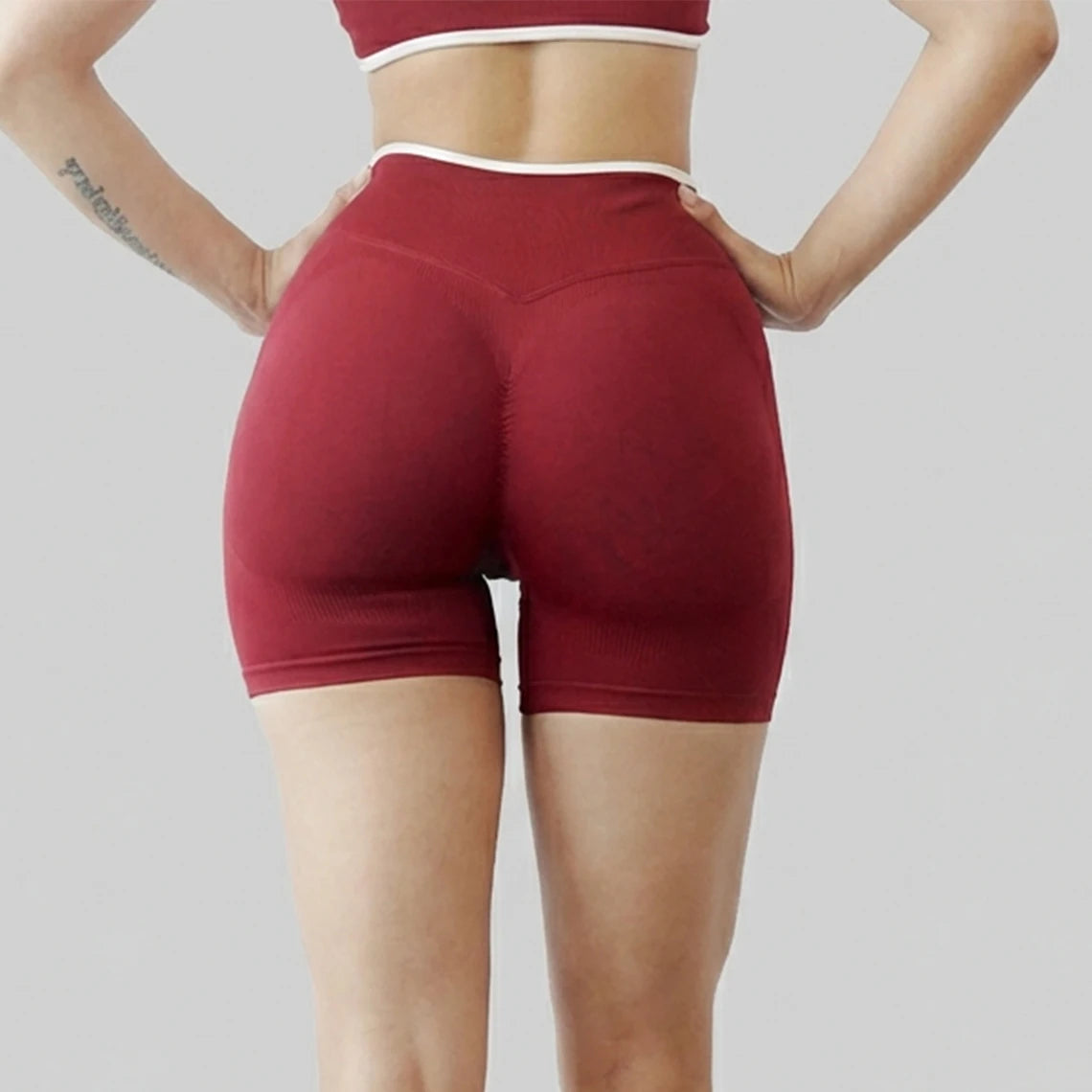 Women's High Waist Seamless Yoga Shorts For Gym And Running